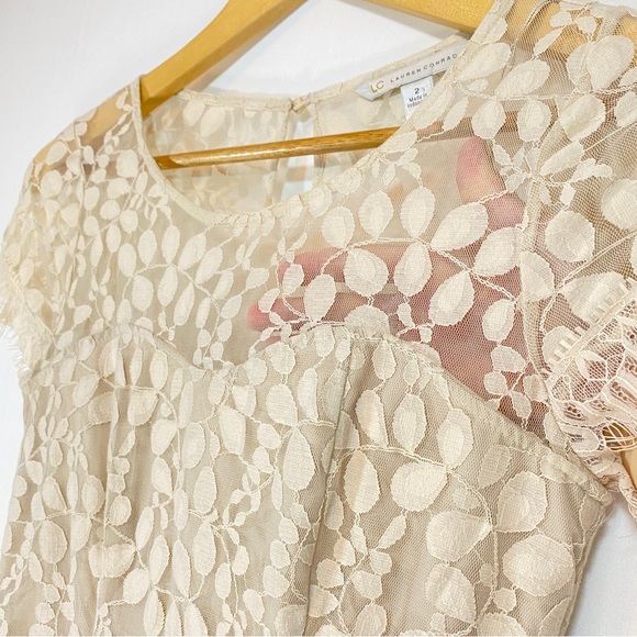 Lauren Conrad cream lace dress, Size 2 - Picture 6 of 12
